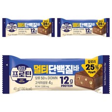 롯데웰푸드 이지프로틴 멀티단백질바, 40g, 3개