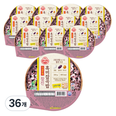 오뚜기 식감만족 찰진 흑미잡곡밥, 210g, 36개