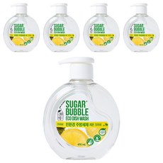 슈가버블 친환경 주방세제 레몬 크러쉬, 470ml, 5개