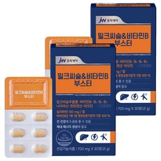 JW중외제약 밀크씨슬&비타민B 부스터 21g, 2개, 30정