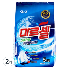 CLIO 馬賽 強力冷水專用洗衣粉, 2個, 5kg