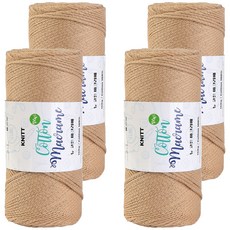 니뜨 뉴 코튼 마크라메실 150g, 4개, 05진베이지
