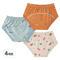 agazzang 經典莫代爾如廁訓練褲3件組, 4套, B 恐龍, 汽車, 直升機