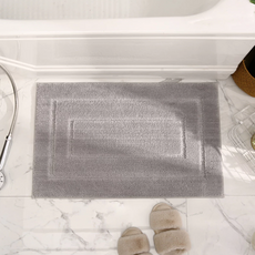 超級工廠 60 x 40cm 淺灰色 浴室防滑吸水地墊, 1個
