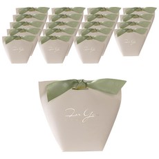 Maket Gamseong 金色字母包裝盒, 20個, 綠色緞帶
