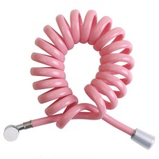 AQUADUO 彈簧型蓮蓬頭軟管 3m, 1個, 粉色