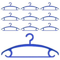 재니홈 심플 논슬립 정장 옷걸이, 블루, 10개