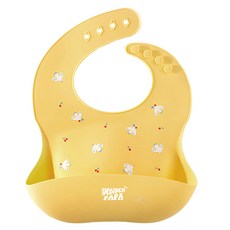 WONDER PAPA 嬰兒矽膠副食品圍兜, 1張, 1個, 黃色櫻桃