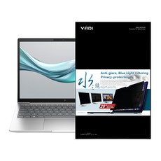 YADI 亞第 靜電吸附 16:10 水之鏡防窺片 HP Elitebook 630 G11專用 PF4PPA-W130, 透黑色, 1個