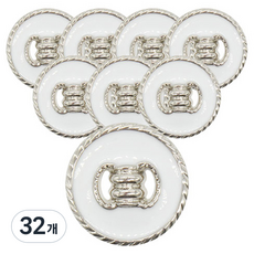 동대문단추왕 매듭 단추 18mm, 화이트Ni, 32개