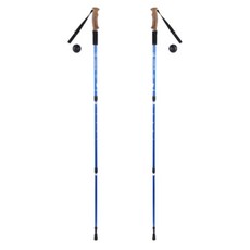 MABULA 超輕量手柄折疊登山杖 2入, 藍色, 2個