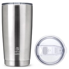 carry bottle Standard不鏽鋼保溫隨行杯, 銀色, 600ml, 1個