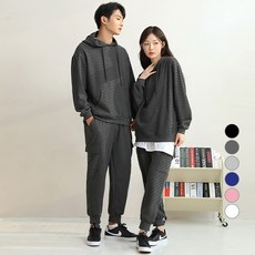 TURNKEY 男女通用 大尺碼 寬鬆版型 連帽T恤 + 工裝束口褲 套裝 FW-3280
