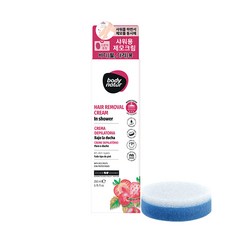 바디네이처 인샤워 레드프루츠 제모크림 바디용 + 스폰지, 1개, 200ml