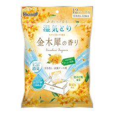 Hakugen Earth 白元 衣物芳香除濕包 金木犀，12入，適用於抽屜與衣物收納箱，含防霉劑, 366g, 1組