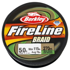 Berkley 貝克力 Fire Line XDSII 8股編織火線 釣線 編織線 PE線 XDSII 5.0號, 自然綠, 1個