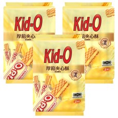 Kid-O 厚餡夾心酥 奶油風味, 91g, 3袋