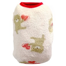 SassyDog 寵物保暖衣, 白色 + 紅色, 2件