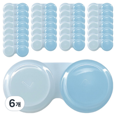 오어스 콘텍트 렌즈 땅콩 케이스 50p, 블루, 6개