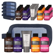 KUNDAL 昆黛爾 蜂蜜夏威夷果旅行盥洗組+網狀化妝包 爽身粉香, 5組