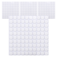 KONAME 高強度圓形雙面膠帶 10mm 4W138 100個, 透明, 4個