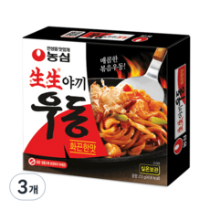 농심 생생야끼우동 화끈한맛 251g, 3개