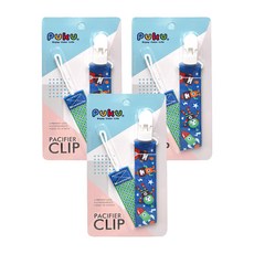 PUKU 藍色企鵝 繽紛寬版防掉帶, 銀河太空款, 夾扣齒型設計, 牢固不易掉落, 環保無毒PP材質, 太空, 3條