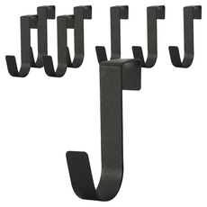 i-MATE 多功能掛鉤架, 8個, 黑色