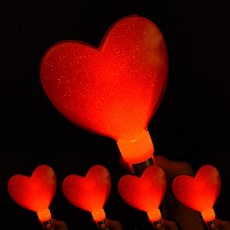 PARTYHAE LED可愛愛心棒, 紅色, 5個