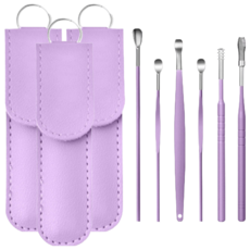 Yeonee Factory Colorful Grip 耳扣 紫色, 3個, 6入