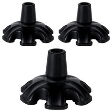 Dr.Pelis J 防滑拐杖橡膠腳墊 22mm 6腳, 黑色, 3個