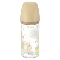 Richell 利其爾 寬口奶瓶 0~3個月嬰幼兒適用, TA朵朵開, 160ml, 1個