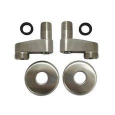 開關彎頭 台灣製造 精緻質感 含法蘭蓋與橡膠墊片, 7 x 6.7cm, 銀色