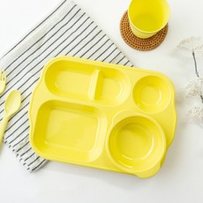 LOHJA 幼兒美耐皿餐盤 805 + 離乳碗組, 幼兒餐盤 + 離乳碗, 淺黃色