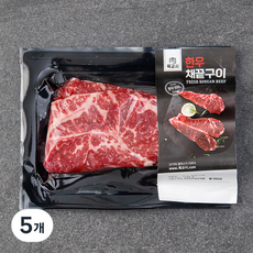 육교시 한우 1등급 채끝 구이용 (냉장), 200g, 5개