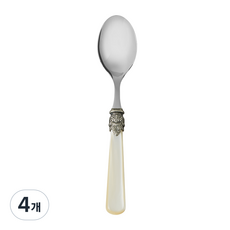 EME 나폴레옹 커트러리 디저트스푼, 펄 아이보리, 4개