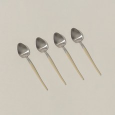 ssueim Mariebel拼色茶匙, 4個, 淺褐色