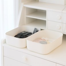 食品儲藏室收納整理籃, 奶油色, 2個