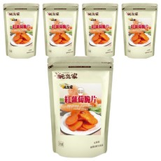 元氣家 紅蘿蔔脆片 新鮮紅蘿蔔製成 保留原始風味及營養, 100g, 5包