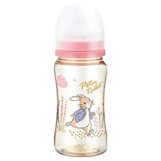 奇哥 比得兔 PPSU 寬口徑 奶瓶, 1個, 粉色, 240ml