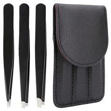 comet 高級鑷子3件組, 黑色, 1組