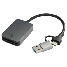 주영 C타입 USB 3.0 울트라 멀티 고속 카드리더기 MSD/SD, 실버, 1개, JY-BE001A
