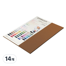 종이문화 다빈치엠보 두꺼운 양면엠보싱지 4절 180g No 20 브라운, 14개