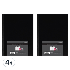 OXFORD 일본식 펴노트 A4 80p, Black Cover, 4개