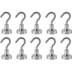 라이프란스 고릴라 초강력 자석후크 16mm, 실버, 10개