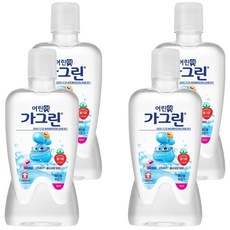 가그린 어린이용 구강세정제 딸기향 랜덤발송, 380ml, 4개