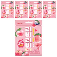 LOTTE 樂天 Jellycious心形夾心軟糖 白桃風味, 73g, 5包