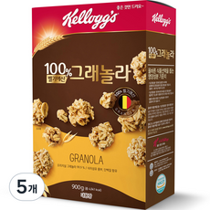 켈로그 100% 벨기에산 그래놀라 시리얼, 900g, 5개