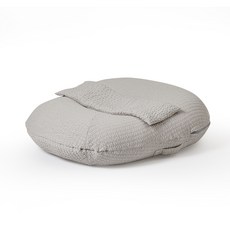 E-旺寶寶窩防倒流罩可拆靠墊大號+胸穩小米抱枕套組, 竹紋灰