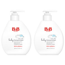 B&B 嬰兒洗髮沐浴露, 200ml, 2個